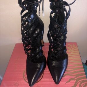 Alice & Olivia Lace Up Pumps